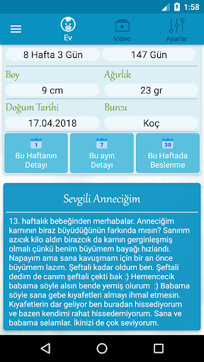 Hamilelik Takibi - عکس برنامه موبایلی اندروید