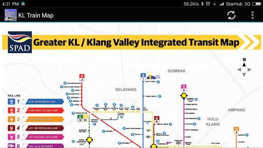 Kuala Lumpur (KL) MRT Map 2023 - Image screenshot of android app