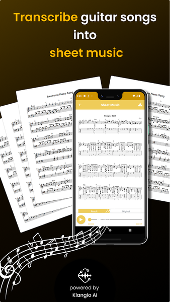 Guitar2Tabs - Note Recognizer - Image screenshot of android app