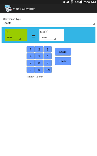 Metric Converter - Image screenshot of android app