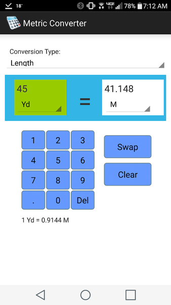 Metric Converter - Image screenshot of android app