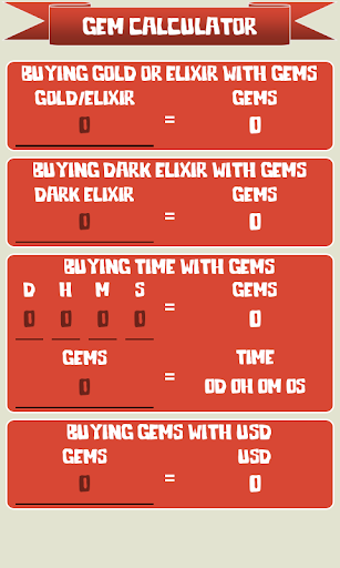 🏰 Gem Calculator for Clash of Clans - Image screenshot of android app