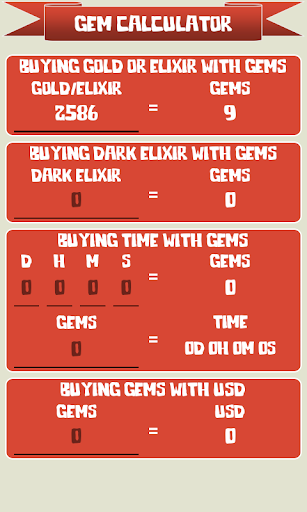 🏰 Gem Calculator for Clash of Clans - Image screenshot of android app