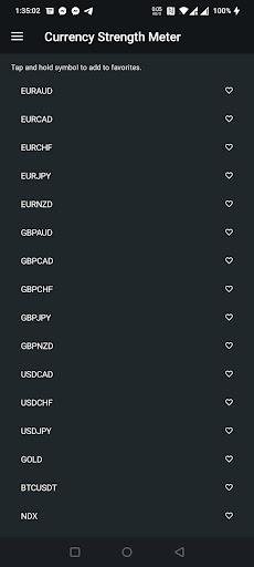 Currency Strength Meter - Image screenshot of android app