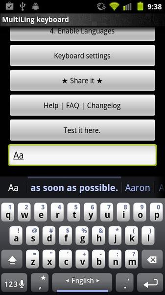Multiling keyboard - Image screenshot of android app