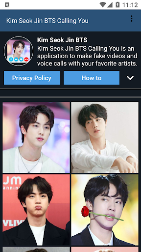 Kim Seok Jin BTS Calling You - Image screenshot of android app