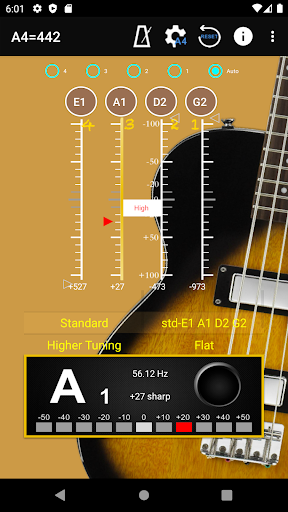 BassTuner - Tuner Bass Guitar - عکس برنامه موبایلی اندروید