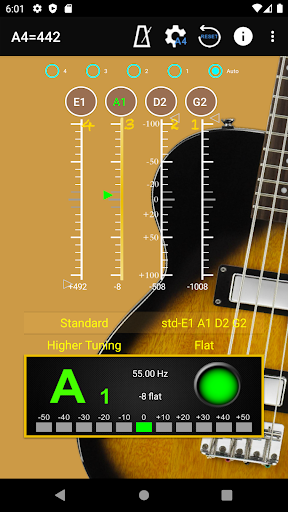 BassTuner - Tuner Bass Guitar - عکس برنامه موبایلی اندروید