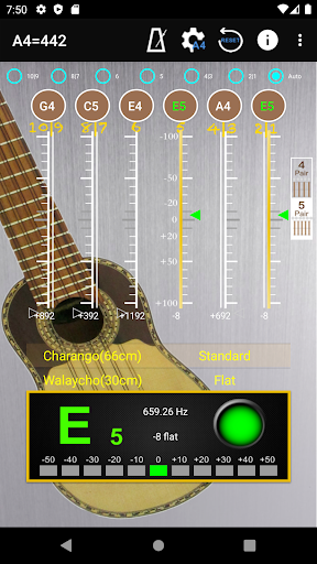 Charango Tuner & Metronome - عکس برنامه موبایلی اندروید