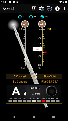 Flute Tuner & Metronome - عکس برنامه موبایلی اندروید