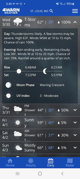 KMOV ۴Warn Weather - عکس برنامه موبایلی اندروید