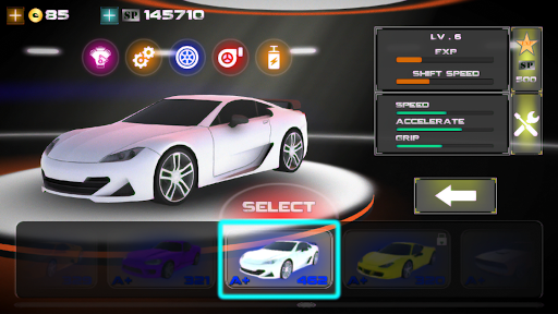 Drag racing supercar - Gameplay image of android game