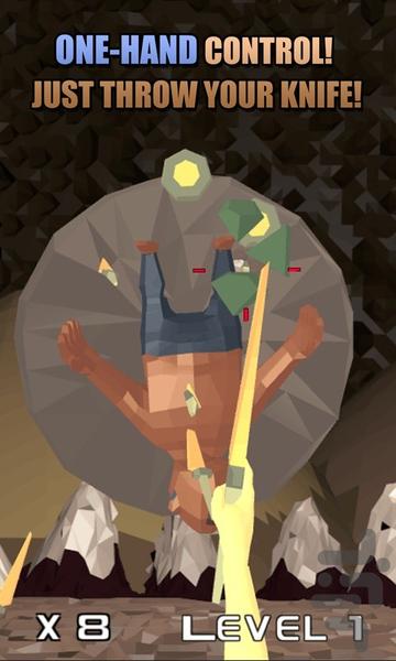 Knife Hero: Low Poly - Gameplay image of android game