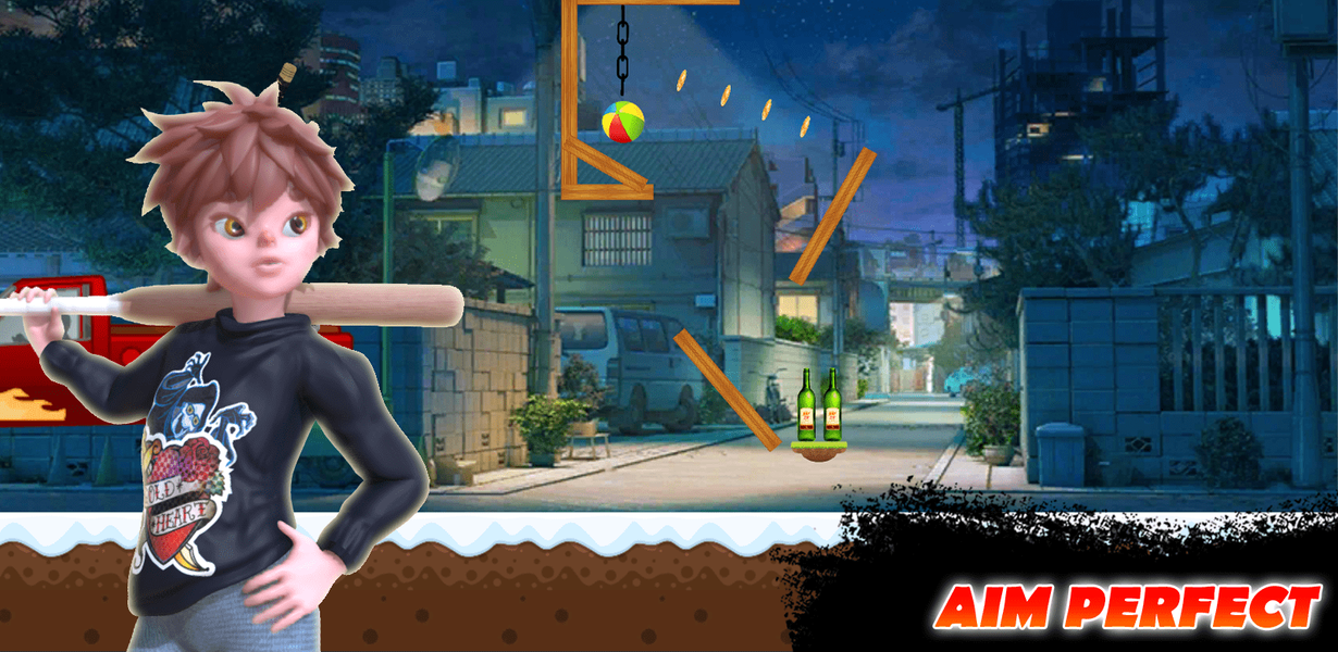 Knock Down Bottle Shooter 2d - عکس بازی موبایلی اندروید