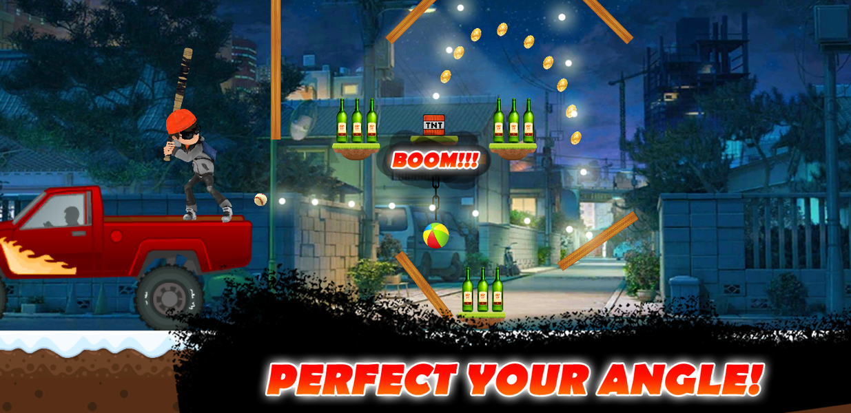 Knock Down Bottle Shooter 2d - Gameplay image of android game