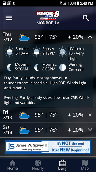 KNOE Weather - عکس برنامه موبایلی اندروید