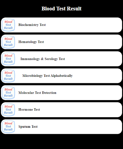 Blood Test Result - عکس برنامه موبایلی اندروید