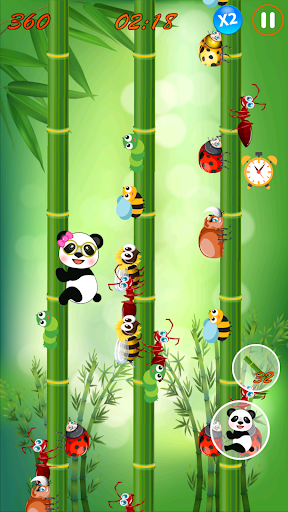 Panda Attack: Slide & Throw - Gameplay image of android game