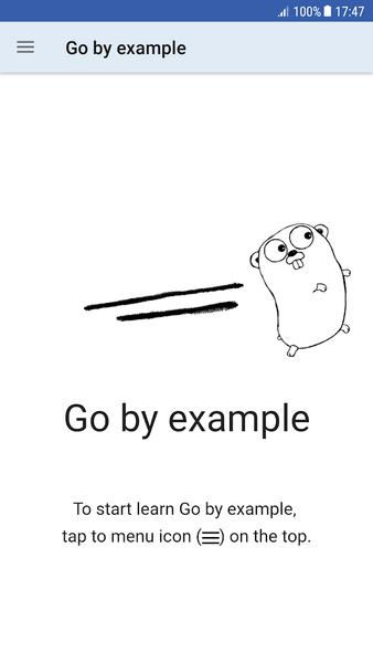 Learn Go language - Go by exam - Image screenshot of android app