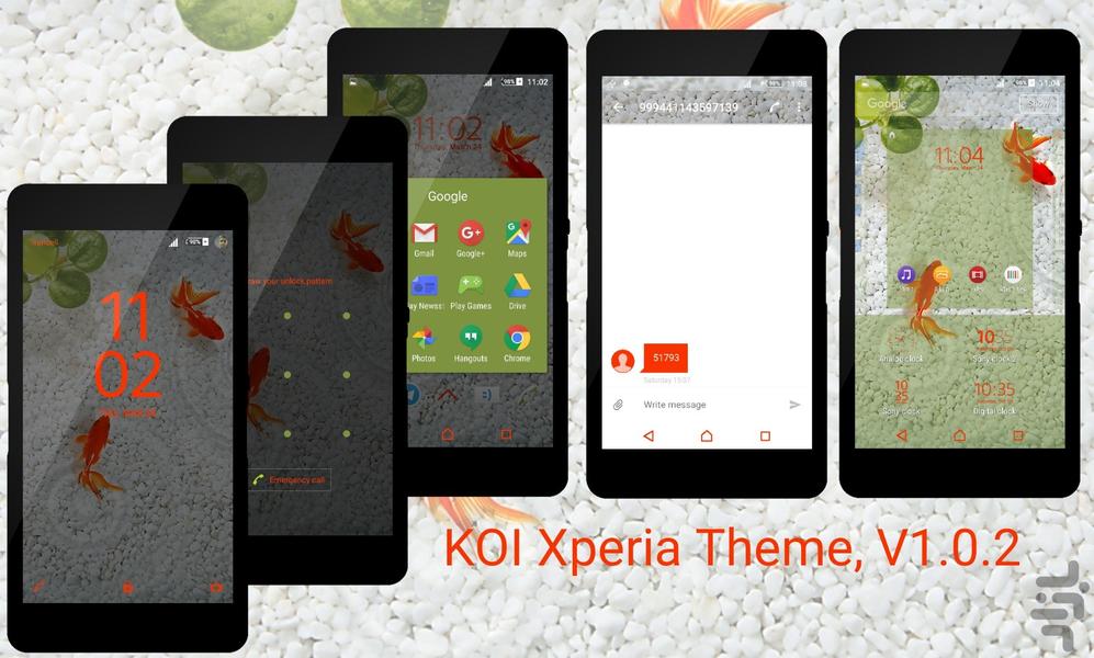 Koi Xperia Theme - Image screenshot of android app