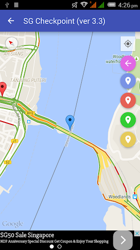 Singapore Checkpoint Traffic - عکس برنامه موبایلی اندروید