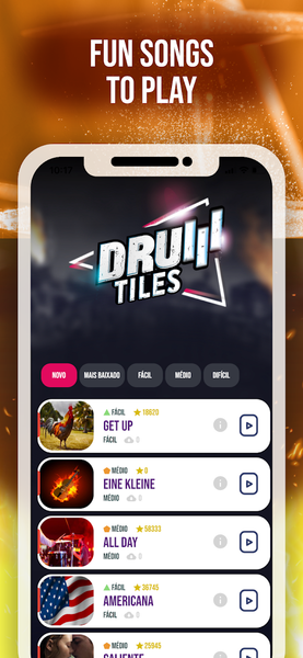 Drum Tiles: drumming game - عکس بازی موبایلی اندروید