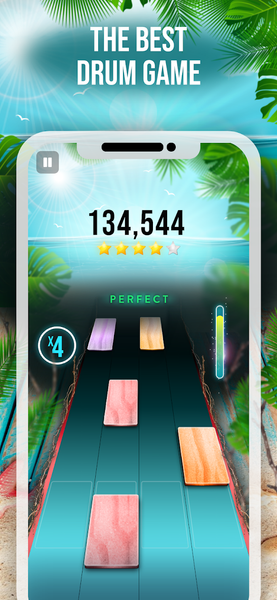 Drum Tiles: drumming game - عکس بازی موبایلی اندروید