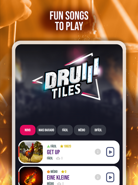 Drum Tiles: drumming game - عکس بازی موبایلی اندروید