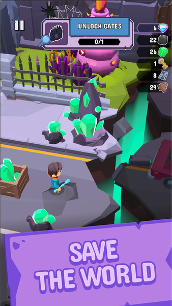 Wizario: Idle Survival - Gameplay image of android game