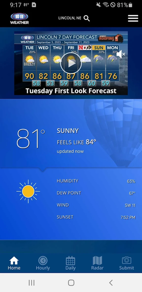 10/11 NOW Weather - Image screenshot of android app