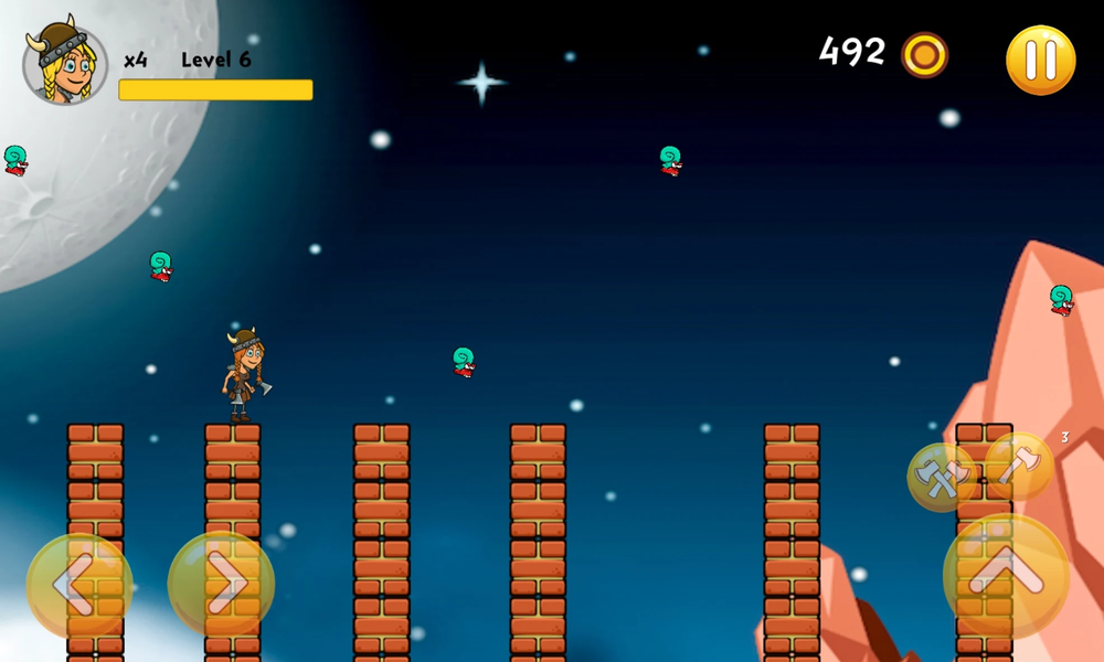 Wise Viking - Jungle Adventure - Gameplay image of android game