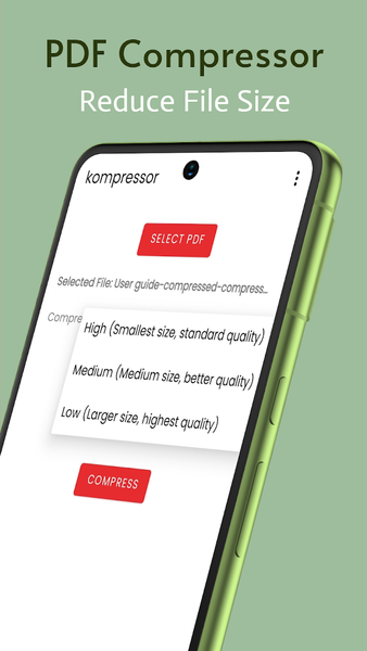 Compress PDF - PDF Compressor - عکس برنامه موبایلی اندروید