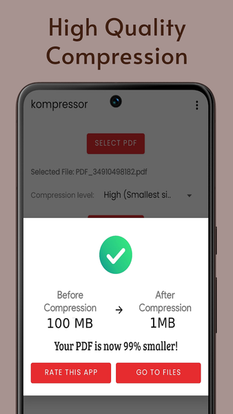 PDF Compressor App - Image screenshot of android app