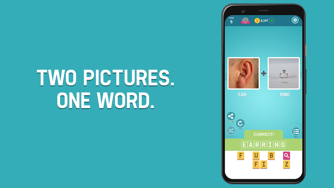 Pictoword: Fun Brain Word Game - Gameplay image of android game