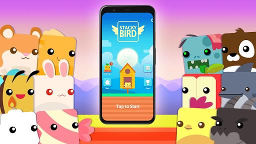 Stacky Bird: Fun Offline Game - Gameplay image of android game