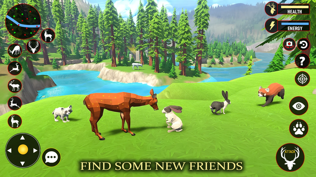 Deer Simulator Fantasy Jungle - عکس برنامه موبایلی اندروید