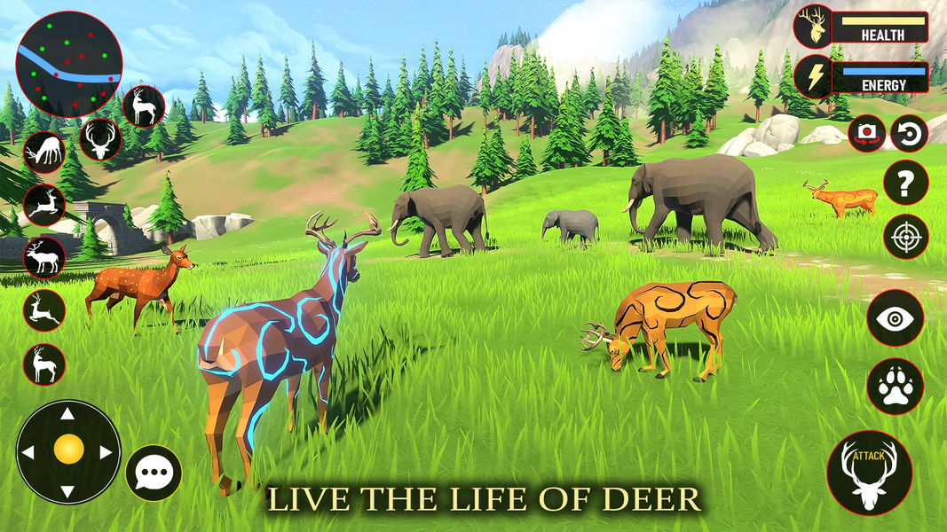 Deer Simulator Fantasy Jungle - عکس برنامه موبایلی اندروید