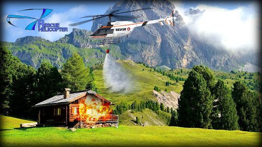 Helicopter Games Rescue Helicopter Simulator Game - Gameplay image of android game