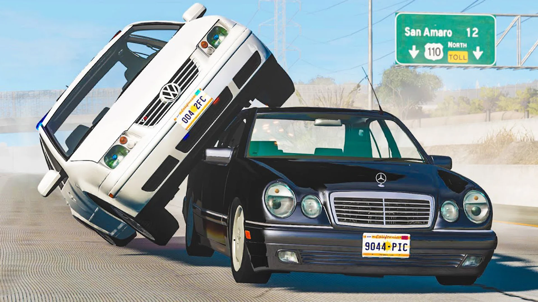 Realistic Car Crash Simulator - Gameplay image of android game