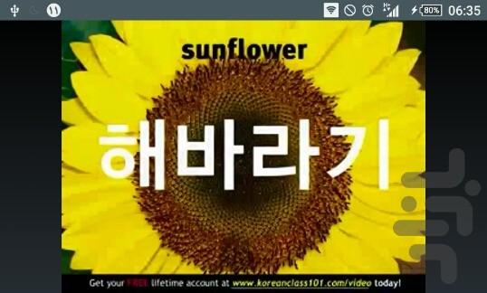 آموزش لغات روزمره کره ای - Image screenshot of android app