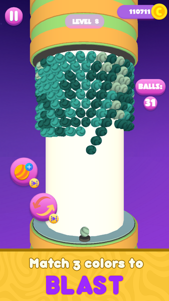 Coin Bubbles: Pop & Relax - Gameplay image of android game