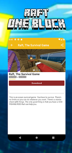 Mod Raft Survival for MCPE - O - عکس برنامه موبایلی اندروید