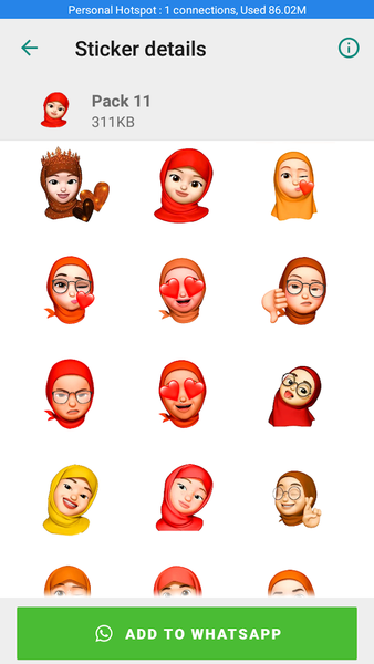 Memoji Hijab Stickers - عکس برنامه موبایلی اندروید