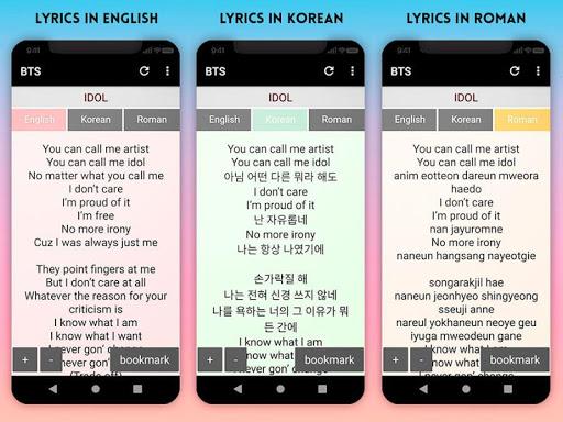 BTS Lyrics Songs & Wallpapers - Image screenshot of android app