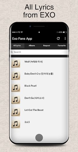Exo Songs Lyrics & Wallpapers - عکس برنامه موبایلی اندروید