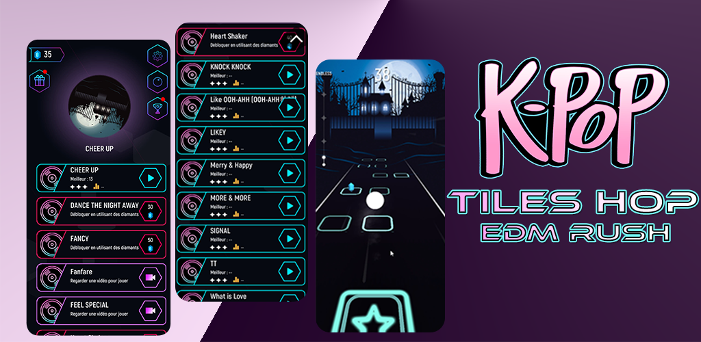 Tiles Rush : KPOP Hop Music - Gameplay image of android game