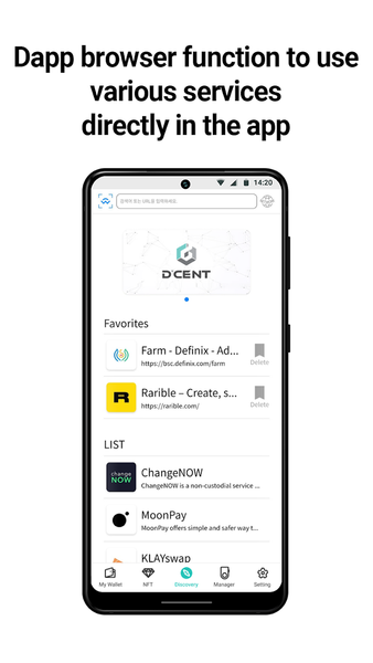 D'CENT Crypto Wallet - Image screenshot of android app