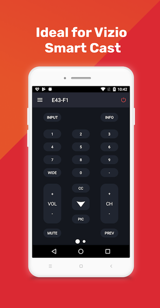 Remote for Vizio Smart TV - Image screenshot of android app