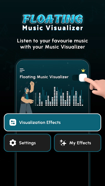 Floating Music Visualizer - عکس برنامه موبایلی اندروید