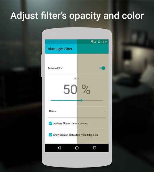 Blue light Filter - Night Mode - عکس برنامه موبایلی اندروید